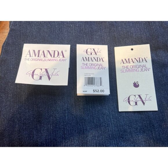 Gloria Vanderbilt Amanda Stretch Jeans Plus Size 18W Classic Rise Tapered Leg - Picture 11 of 12